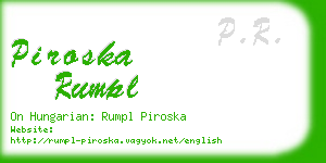 piroska rumpl business card